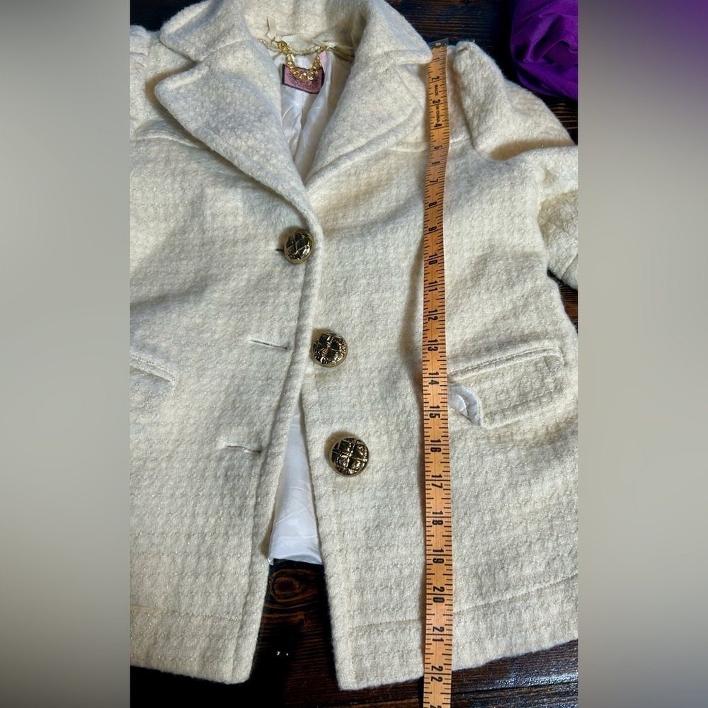 Juicy Couture tweed jacket Chanel style, wool. Size 10 - Picture 9 of 12